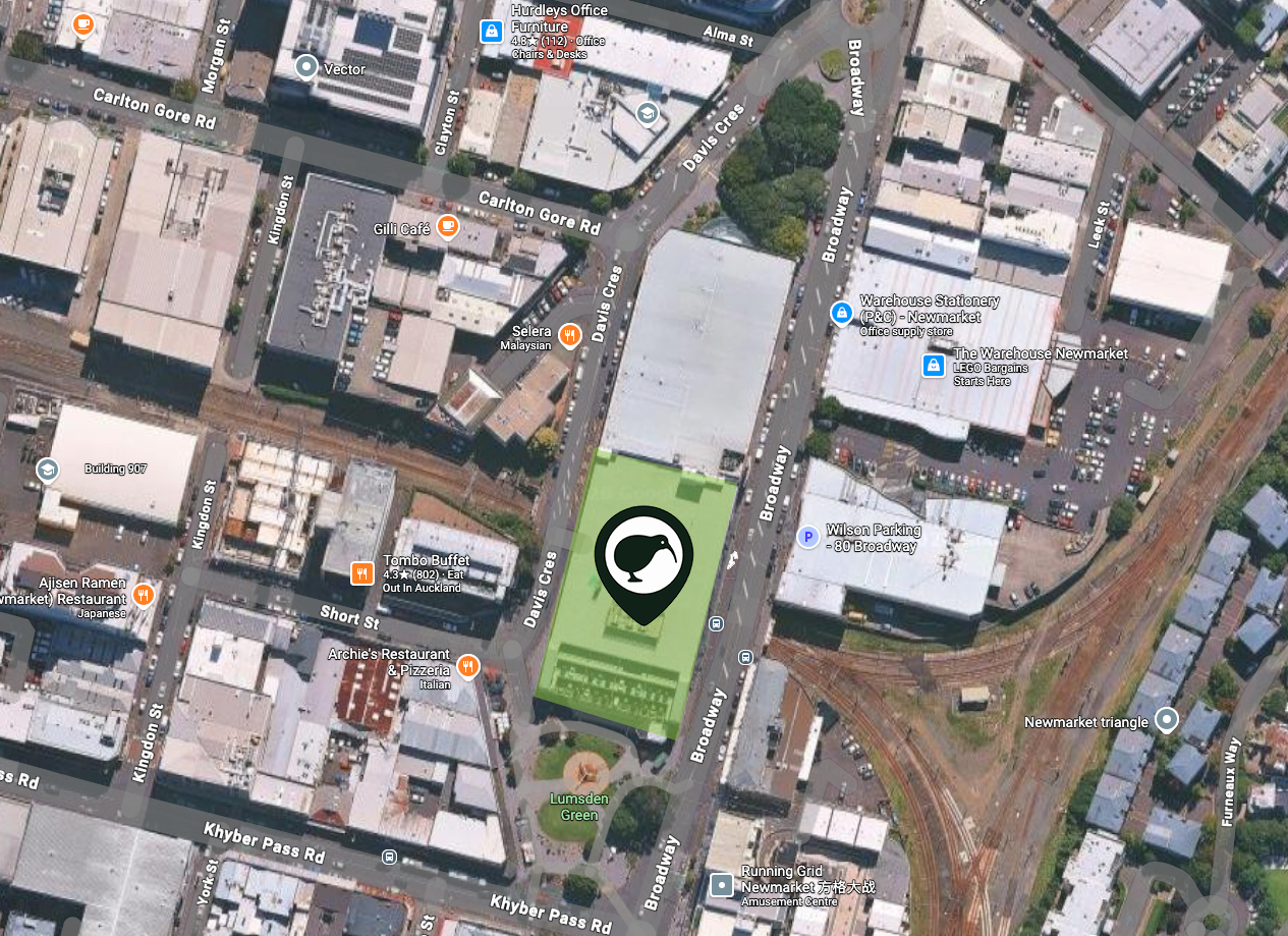 77 Broadway Carpark location, Newmarket Auckland